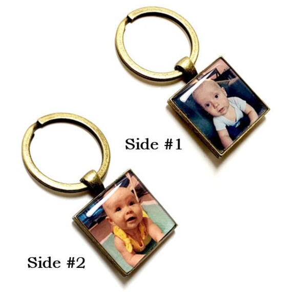 personalized photo keychain double sided