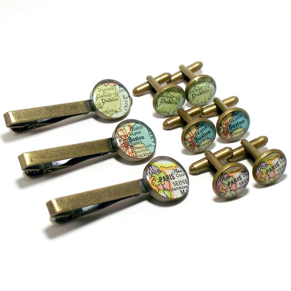 cufflink tie clip set