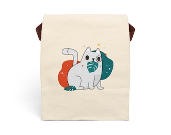 Canvas lunchtas met riem