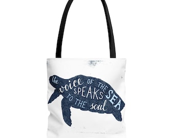 Sea Turtle Tote Bag: Eco-Friendly Reusable Shopping Bag