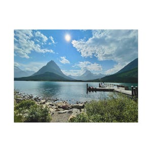 Bergsee Leinwand Wandbild: Landschaftsfotografie, Greenguard Tinte