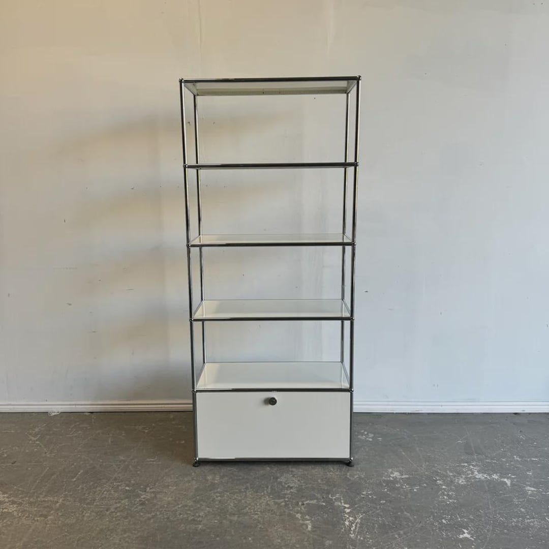 Authentic Vintage 1960s White USM Haller Bookshelf – Rare Mid-century ...