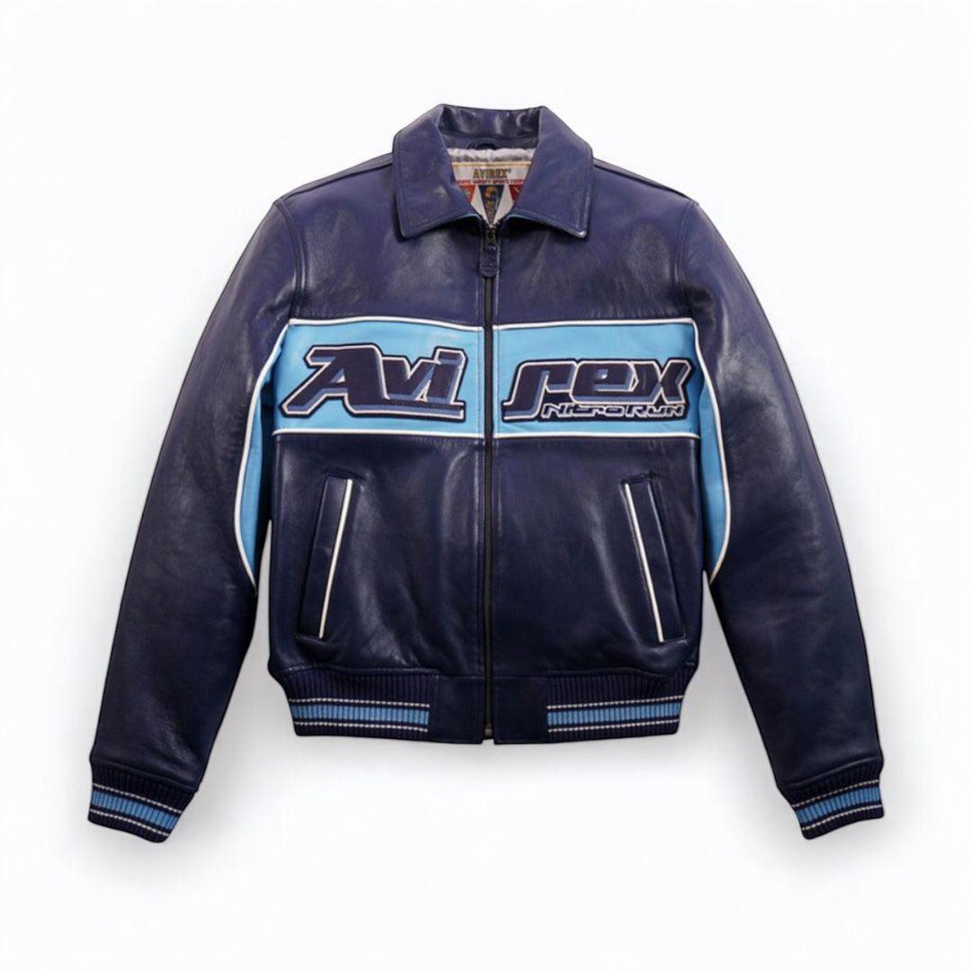 ☆ AVIREX FLYER'S LEATHER JACKET ☆ Avirex Flyers Leather Varsity Jacket 90's era | Depop