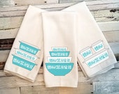 Pyrex Inspired Butterprint Trio Tea Towel