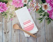 Pyrex Pink Daisy Stacking Bowl Tea Towel