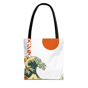 Japanese Wave Tote Bag, Ocean Tote, Travel Bag, Gift for Beach Lovers, Japanese Art, Eco-Friendly Shopping Bag
