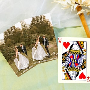 Custom Wedding Playing Card, Custom Playing Card, Custom Guest Book, Wedding Guest Book Alternative, Signing Book,Photo Playing Cards Deck