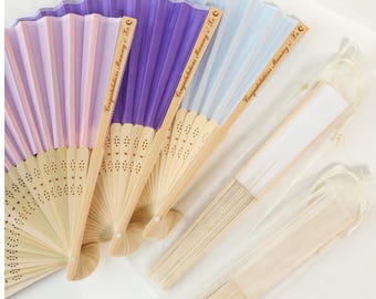 Custom Engraved Sandalwood Fans,Personalized Wedding Hand Fans,Bulk Bridal Party Favors, Wedding Favor Fans for Guests,Custom Party Favors