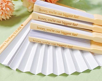 Bulk Engraved Bridal Party Favors,Custom Wedding Fans,Wedding Ceremony Fans,Wedding Favour Fans for Guests,Bridesmaid Gifts,CustomParty Fans