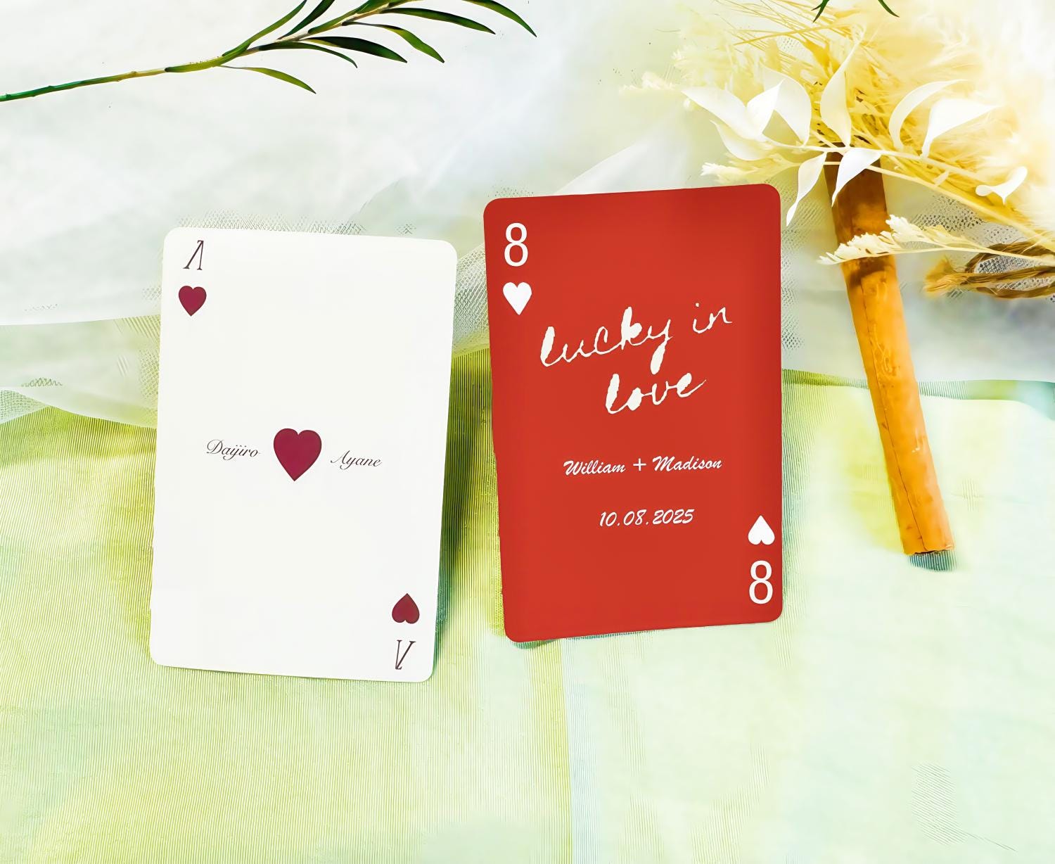 Custom Blank Playing Cards Wedding Guest Book Alternative,personalized ...