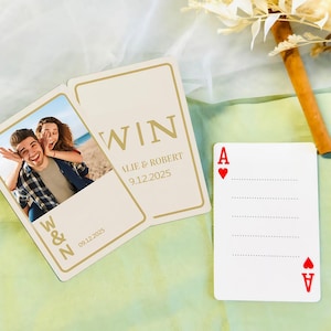 Custom Photo Playing Cards,Anniversary Guest Book, Playing Cards With Photos,Wedding Playing Cards,Wedding GuestBookAlternative,WeddingFavor