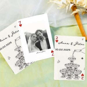 Custom Photo Playing Cards, Wedding Playing Cards, Custom Wedding Guest Book Playing Cards, Wedding Guest Book Alternative,Wedding Favor