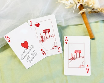 Personalized Wedding Playing Cards, Wedding Gift - Guest Book Cards, Wedding Guest Book Alternative, Custom Card Deck, Bridal Shower Favors