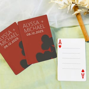 Personalized Playing Cards, Monogram Playing Cards, Wedding Playing Cards,Custom Guest Book Playing Cards, Wedding Guest Book Alternative