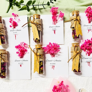 Recuerdos de boda para invitados, regalos personalizados, regalos de boda, regalos de despedida de soltera para invitados al por mayor, regalos para damas de honor, flores secas naturales