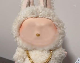 Gold Plated Cuban Link Chain for Labubu Plush Dolls