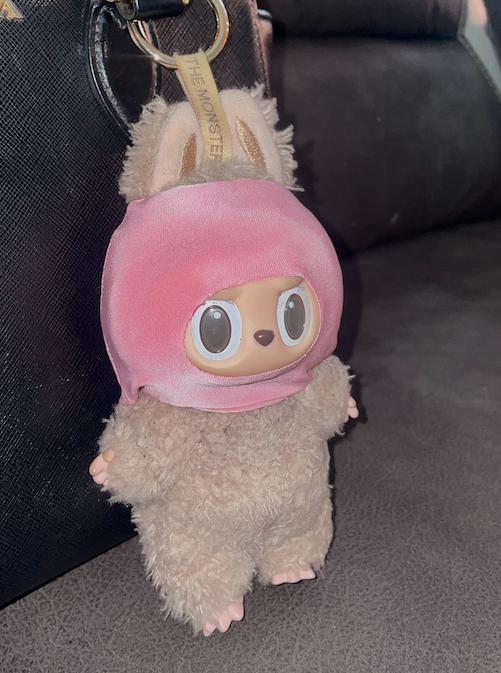 Blush Pink Ski Mask for The Monsters Labubu Plush