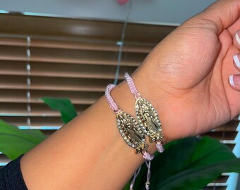 Pink Virgin Mary Catholic Bracelet