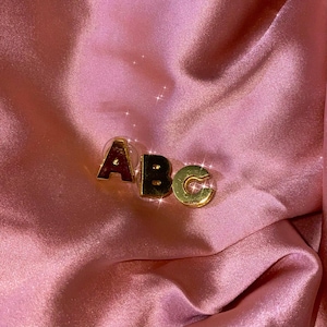 Classic Alphabet Gold Shoe Charms for Clogs