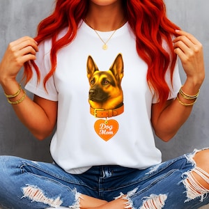 Camiseta para mamá de pastor alemán - Camiseta para mujer - Regalo para amantes del pastor alemán - Ropa para mamá de perro