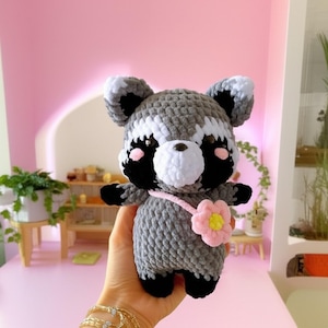 Amigurumi Raccoon crochet pattern | amigurumi crochet tutorial | forest animal pdf | Raccoon Plush Toy | Beginner-Friendly Crochet Pattern