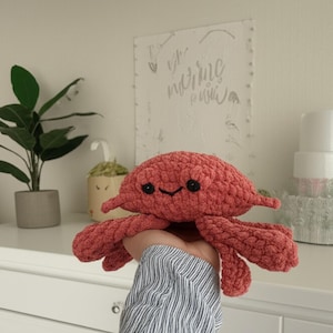 Amigurumi Cute Crab Crochet Pattern | Low Sew Amigurumi PDF | Beginner-Friendly Digital Pattern toy cancer | cute crab toy | TwinklyTortoise