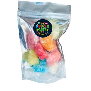Freeze Dried Fruity Gummy Bears Crunchy Candy Snack 3 oz Bag