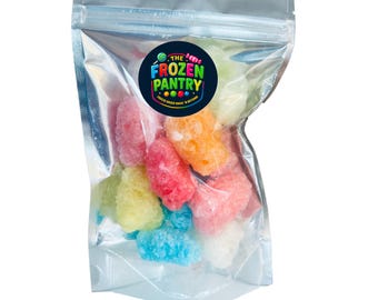 Gevriesdroogde fruitige gummyberen knapperige snoepsnack, zakje van 3 oz