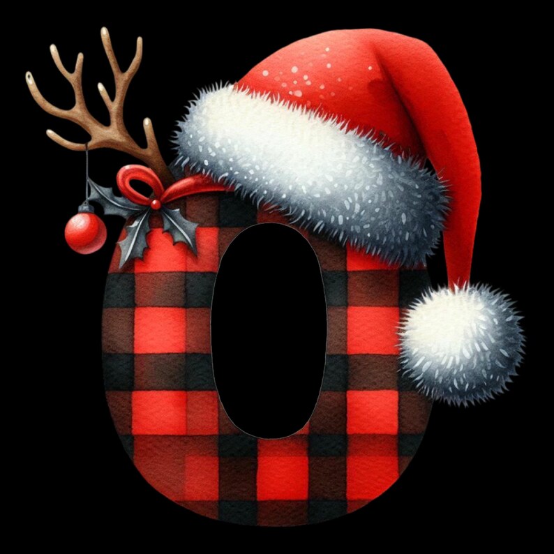 Christmas Alphabet Clipart Bundle | Festive Letter PNG Set | Holiday ...