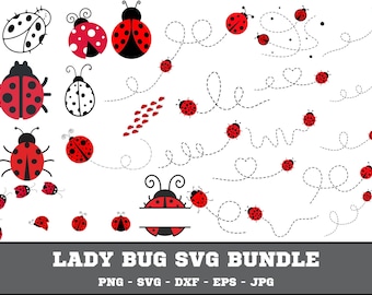 Ladybug SVG Bundle: Layered Clipart for Cricut (Digital Download