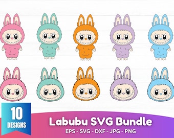 LaBuBu SVG Bundle | Cute Cartoon SVG Cut Files | Cricut & Silhouette LaBuBu Designs | Digital Download