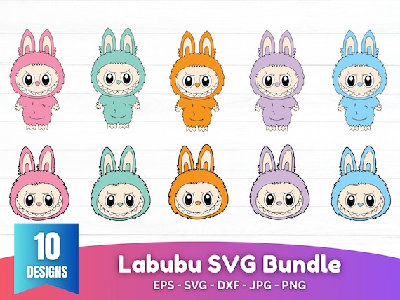 LaBuBu SVG Bundle | Cute Cartoon SVG Cut Files | Cricut & Silhouette LaBuBu Designs | Digital Download