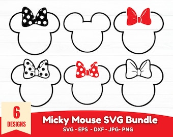 Micky Maus SVG Bundle | Disney inspiriert SVG-Schnitt-Dateien | Cricut & Silhouette Disney Designs | Digitaler Download