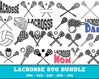 Lacrosse SVG-paket: Clipart, klippfiler för Cricut (digital nedladdning)