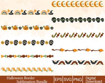 Spooky Spiderweb Halloween Border: SVG/PNG Clipart, Cricut Ready (Digital Download