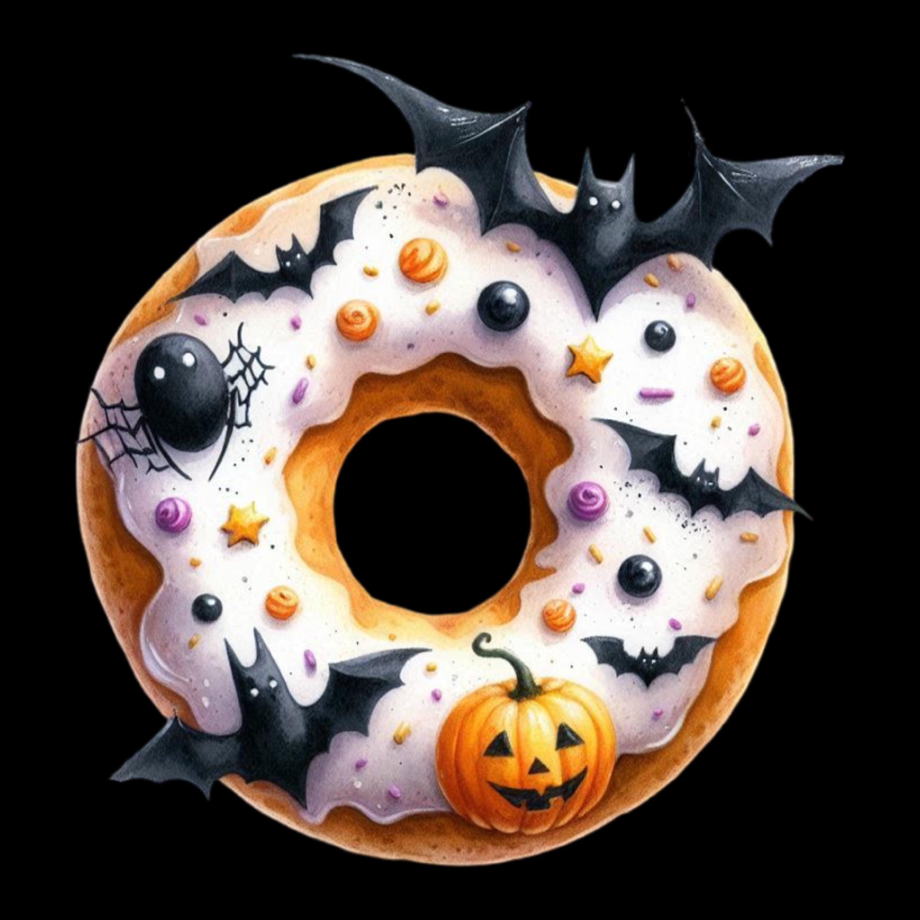 Halloween Donut Clipart Bundle: Spooky PNG Images (digital Download - Etsy
