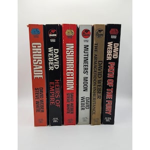 David Weber Lot of 6 Paperback First Printing Baen Books Sci-Fi Vintage