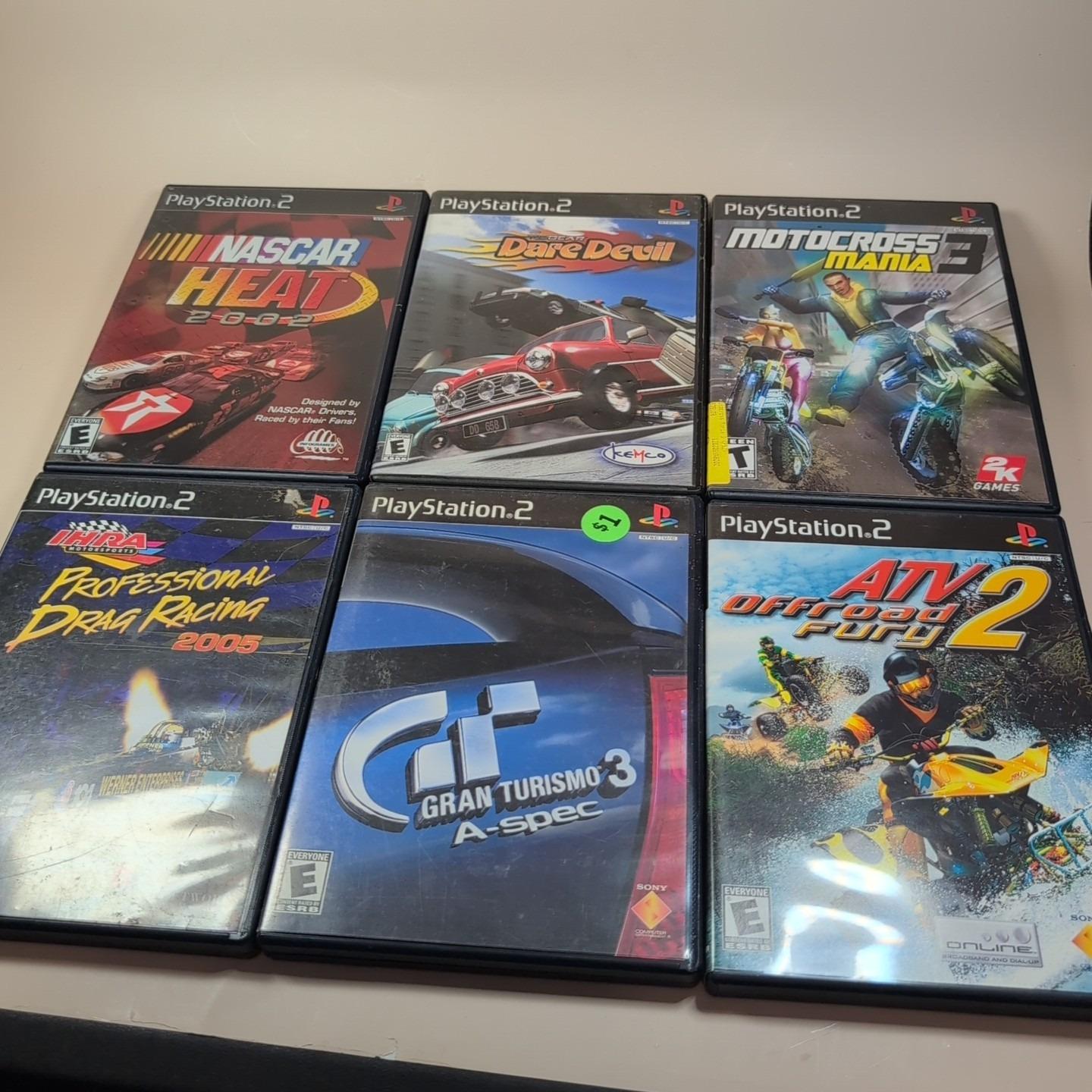 Lot De 3 Jeux PS1 De Course - NASCAR Thunder 02, Sno Cross, Superbike 2 - Complets (CIB)