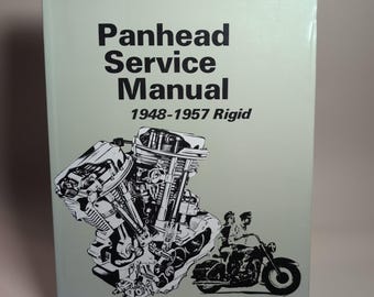 Vintage 1948-57 Harley Davidson Panhead Hydra Glide EL F FL Service Manual Book