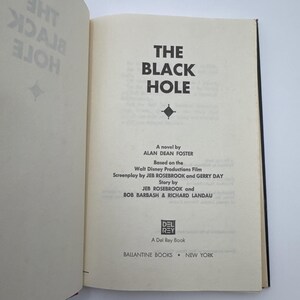 The Black Hole Alan Dean Foster Disney Science Fiction 1979 Del Rey HCDJ BCE image 5