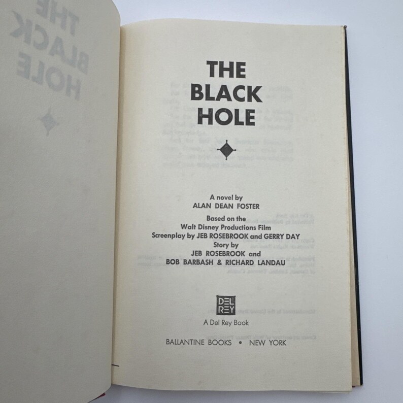 The Black Hole Alan Dean Foster Disney Science Fiction 1979 Del Rey HCDJ BCE image 5