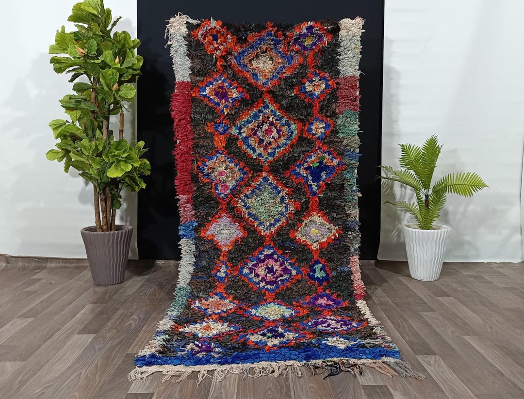 Vintage Boucherouite Morrocan Rug ,morrocan Runner Rug on Sale ,kilim ...