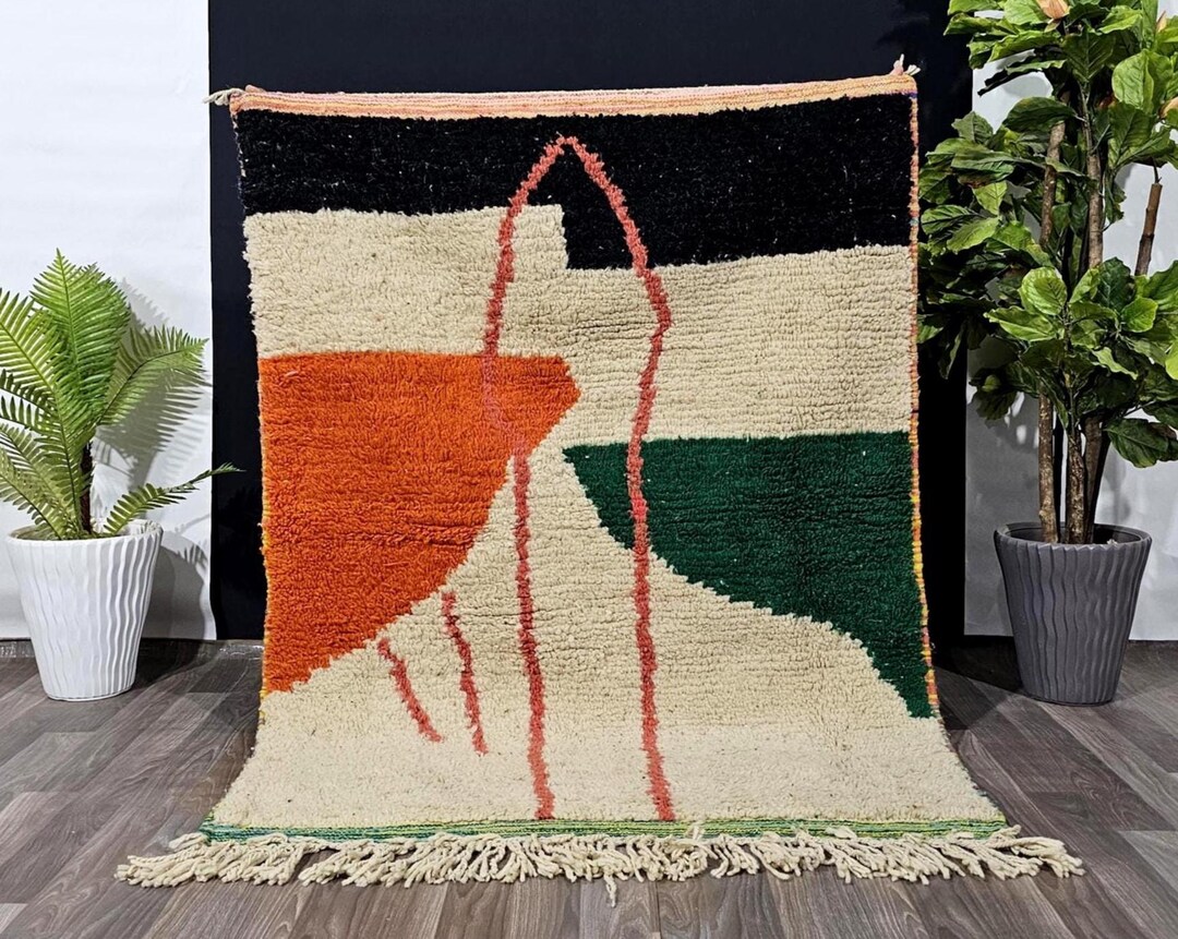 Colorful Wool Rug, Tribal Rug, Winter Rug, Berber Moroccan Rug, Sheep ...