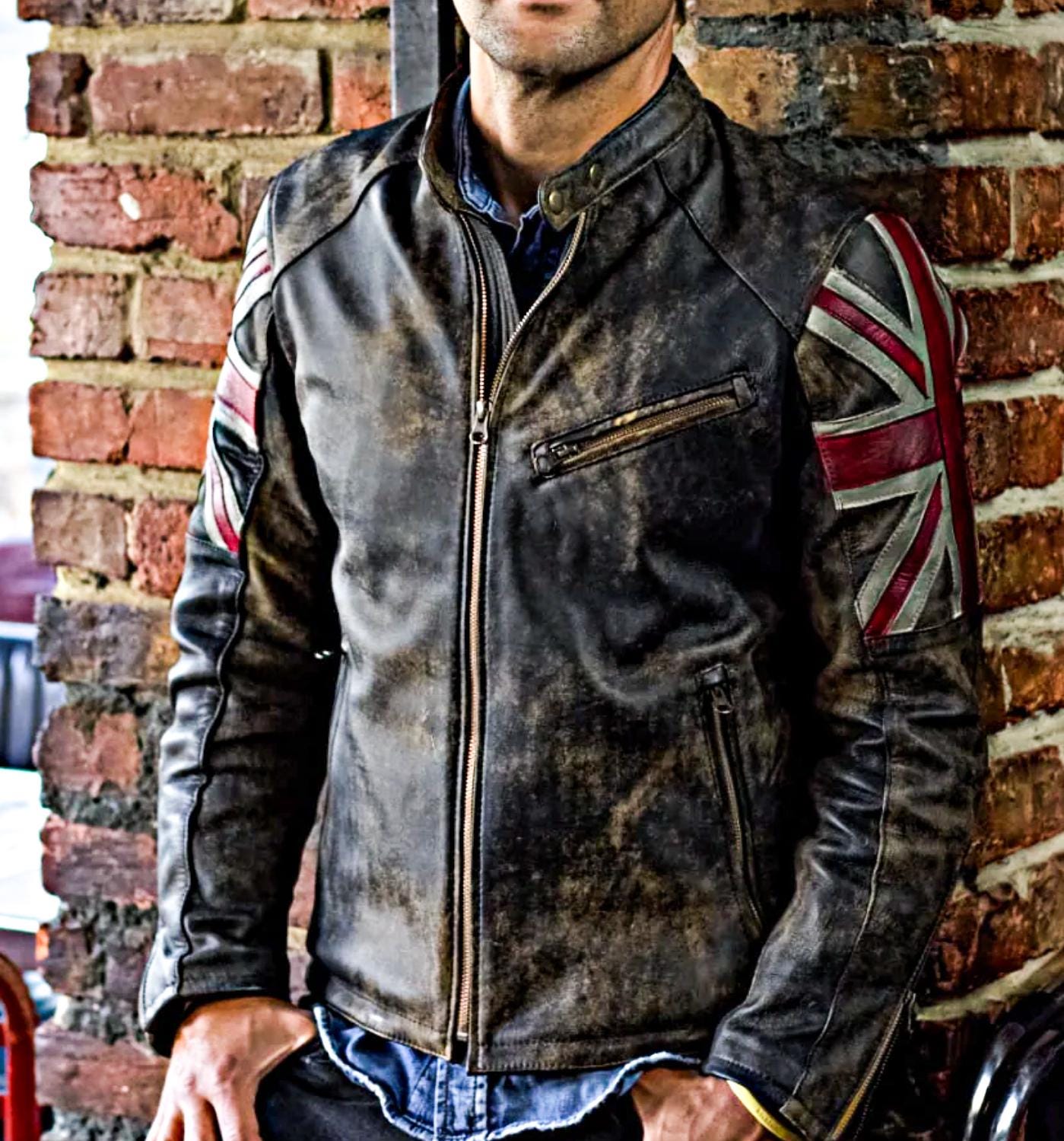 Vintage triumph leather jacket
