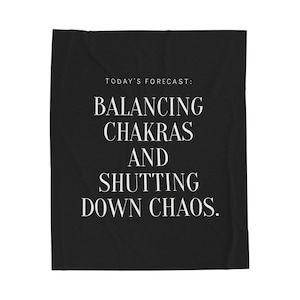 Chakra Balance Velveteen Plush Blanket, Cozy Throw for Relaxation, Meditation Gift, Home Decor, Self-Care