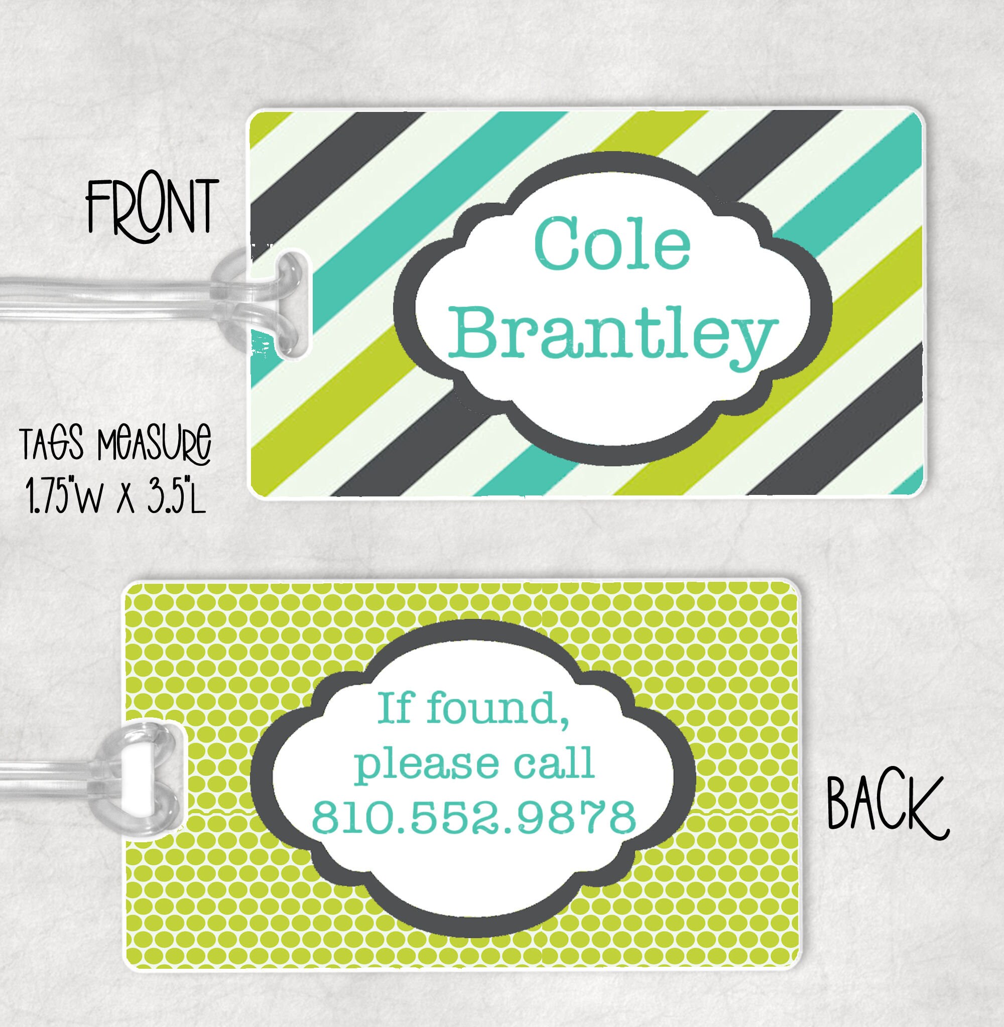 kids luggage tags