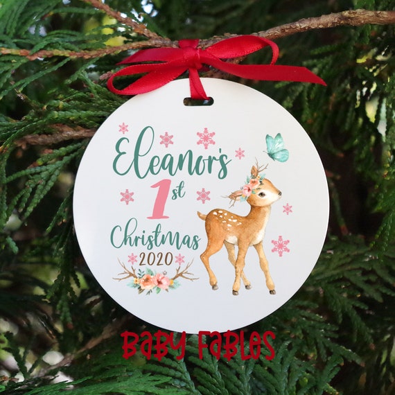 baby's 1st christmas photo ornament