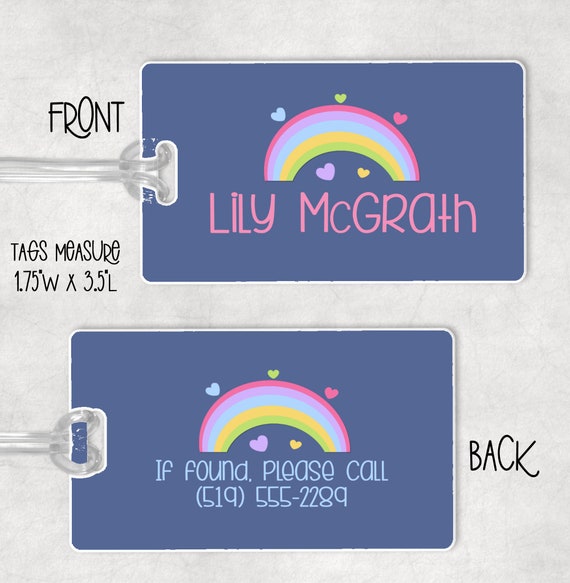 Kids Luggage Tag Diaper Bag Tag Bag Tag Backpack Tag Diaper Bag Tag with girl puppies