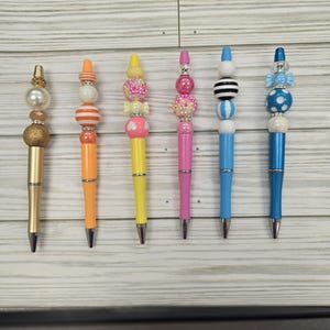 Colorful beaded pens