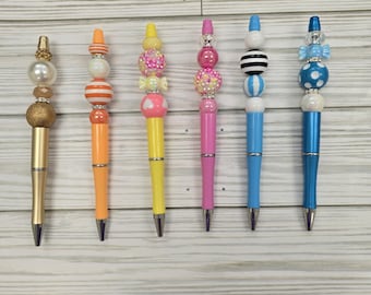 Colorful beaded pens
